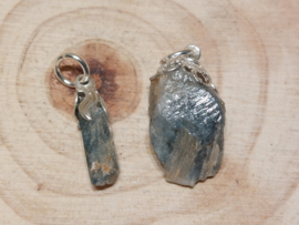 Blauwe toermalijn/indigoliet hanger ruw