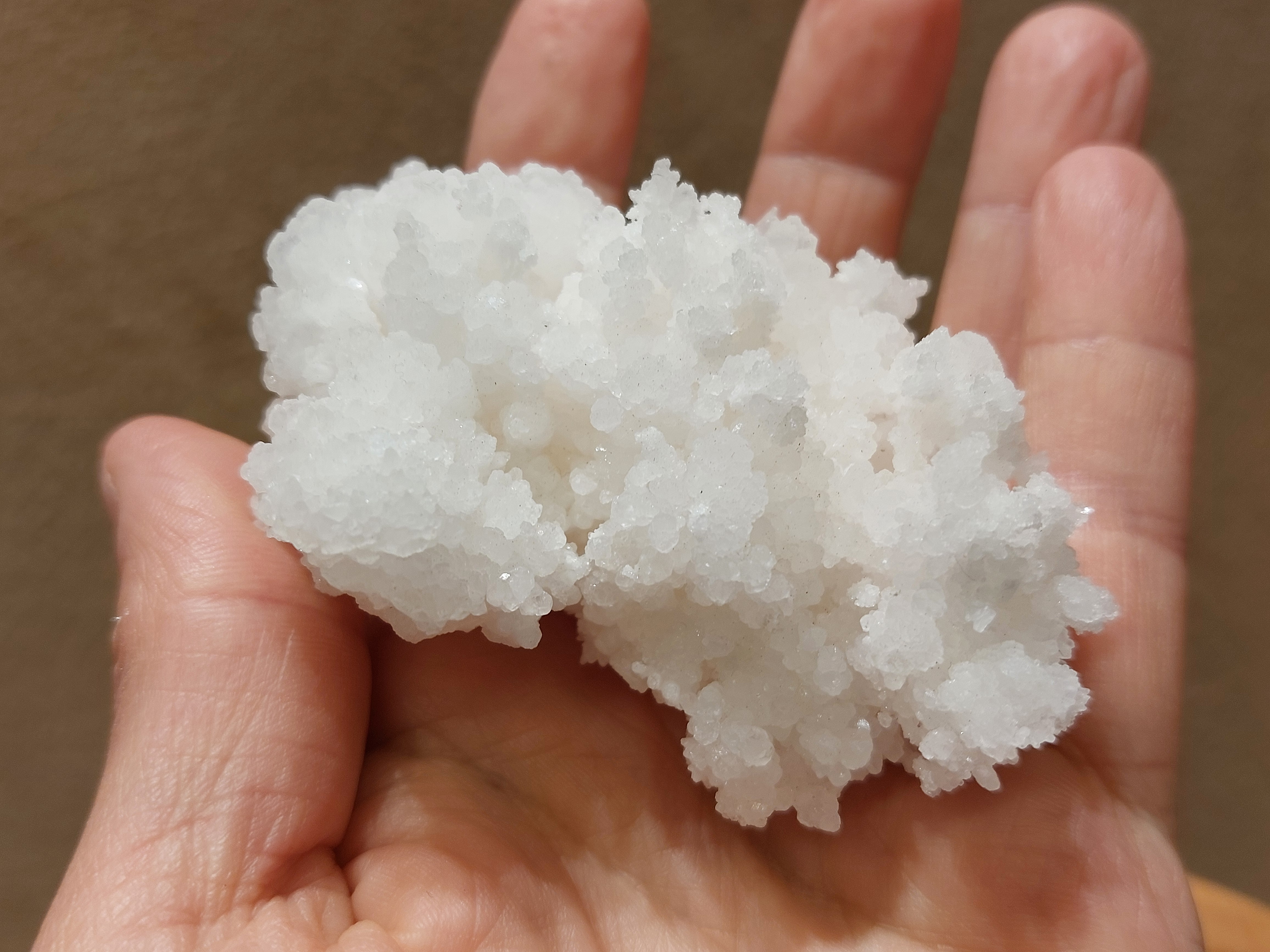 Witte aragoniet cluster uit Mexico