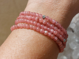 Rhodochrosiet kogelarmband 4mm