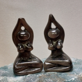 Zilver obsidiaan yogadame