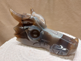 Agaat geode draak