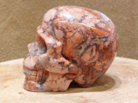 Roze chalcedoon human skull