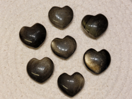 Goud obsidiaan hartje