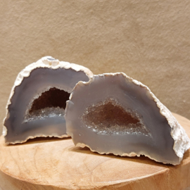 Agaat geode set/paartje