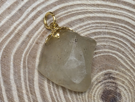 Libisch glas/goud tektiet hanger