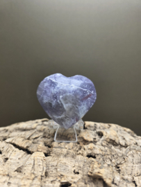 Lepidoliet met roze toermalijn hart - "unicorn stone"