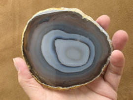 Agaat schijf natuurlijke kleur