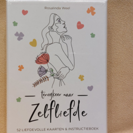 Terugkeer naar zelfliefde, kaarten met boek