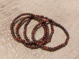 Brecci jaspis kogelarmband 4 mm