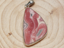 Rhodochrosiet hanger in zilver