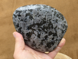 Gabbro merliniet of mystic merliniet sculptuur