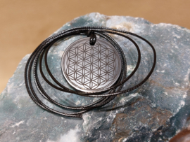 Shungit hanger met flower of life