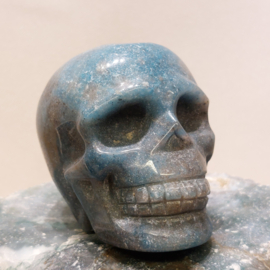 Blauwe paraiba kwarts human skull