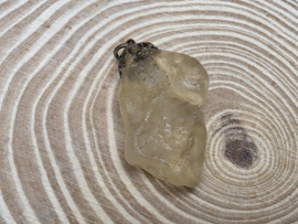 Libisch glas/goud tektiet hanger