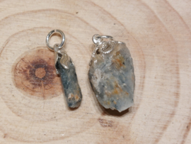Blauwe toermalijn/indigoliet hanger ruw