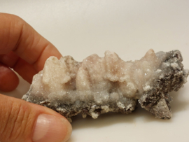 Snow calciet/calciet met aragoniet cluster uit Mexico