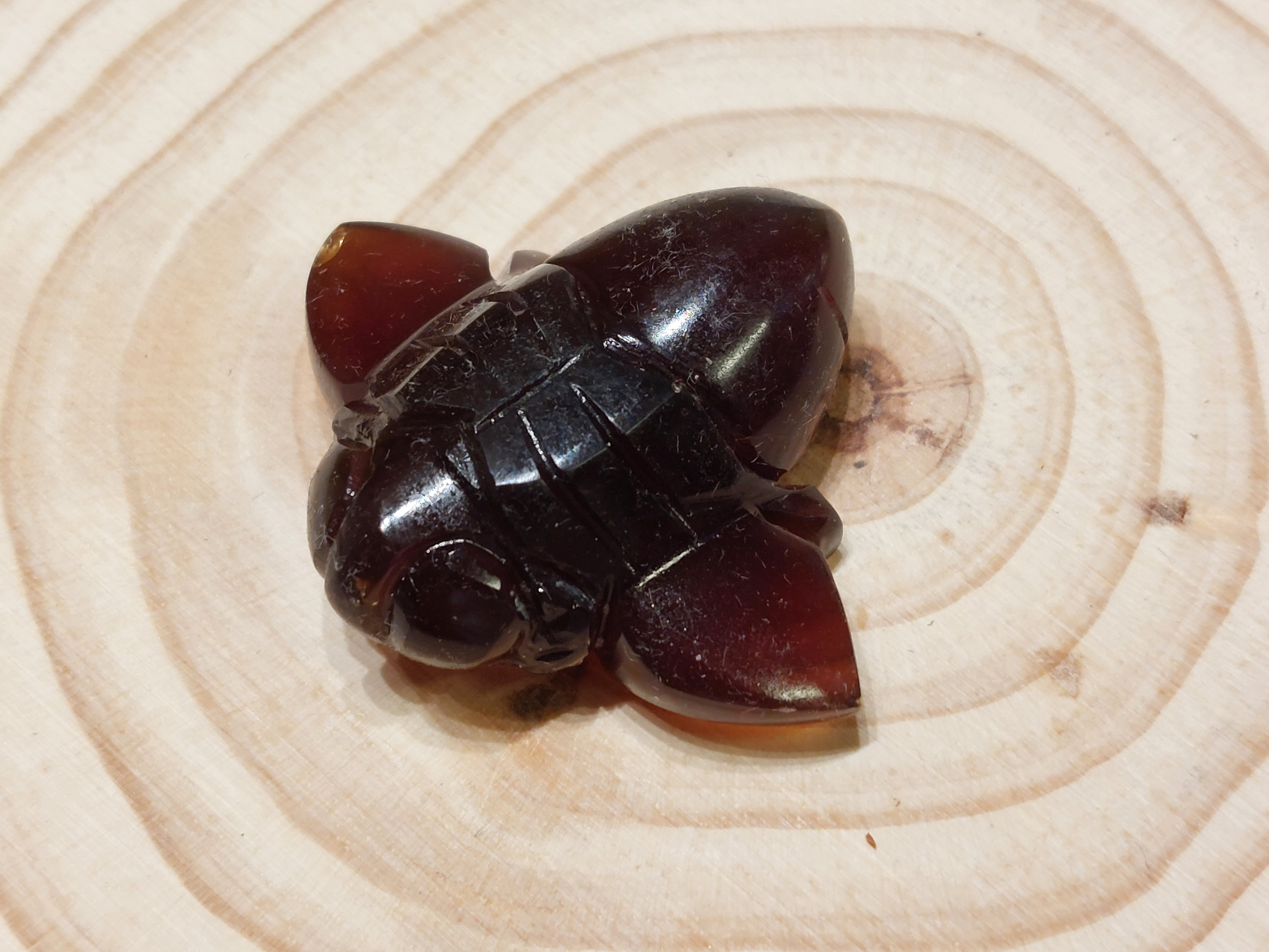 Blauwe amber bij