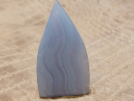 Blauwe chalcedoon of  blue lace agaat vlam