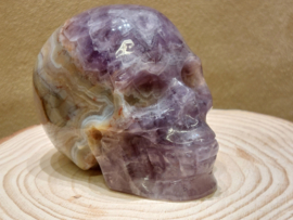 Amethist met agaat human skull