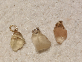 Libisch glas/goud tektiet hanger