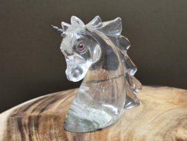 Bergkristal eenhoorn met insluitingen van Leandro De Souza
