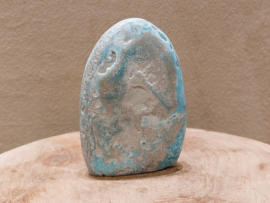 Blauwe aragoniet sculptuur