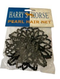Pearl hair net. Knotnetje zwart.