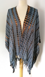 Sarong vest tie dye. 100% rayon, met sarong knoop. One Size.