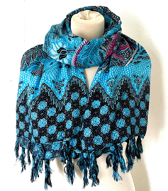 Sarong 'Fantasy'. turquoise.