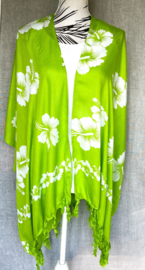 Sarong vest Hibiscus. 100% rayon, met sarong knoop. One Size.