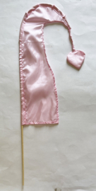 Umbul Umbul tempel vlaggetje baby roze. 56 cm.