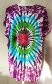 Kleurrijk shirt tie dye Bali. Maat 36 t/m 46.