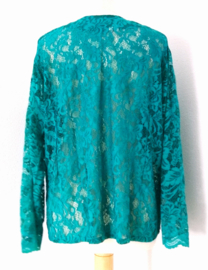 Traditionele Balinese kanten kebaya turquoise. Maat 44,52, 54 en 56.