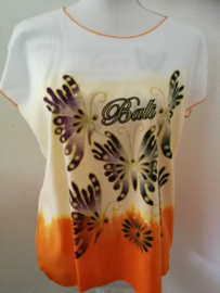 Vlindershirt tie dye Bali. Maat 36 /42.