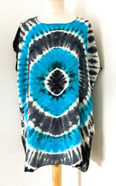 Kleurrijk big shirt tie dye Bali. Maat 36 t/m 46.