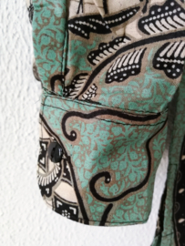 Authentieke Balinese batik blouse/overhemd. Maat 50 t/m 60.