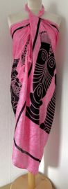 Sarong Balinese Goden roze.