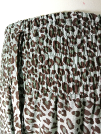 Broek Bohemian tijger antraciet/choco. Maat 36 t/m 42.