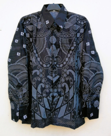 Authentieke Balinese batik blouse/overhemd. Maat 48 t/m 54