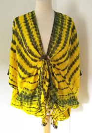 Sarong vest tie dye. 100% rayon, met sarong knoop. One Size.