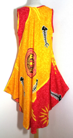 Uit de Dewi Inda Collectie. Sierlijk vallend hemdjurkje Bali Joy. Maat 48/50.