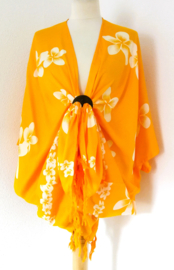 Sarong vest Frangipani. 100% rayon, met sarong knoop. One Size.