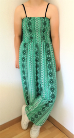 Jumpsuit 'lentegroen'. Maat 36 t/m 42.