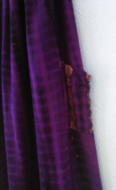 Broek Bohemian tie dye diep paars/bruin/zwart.  Lang model. Maat 36 t/m 40.