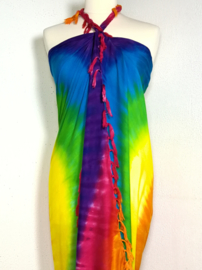 Sarong tie dye 'love-rainbow.'