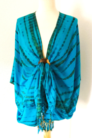 Sarong vest tie dye. 100% rayon, met sarong knoop. One Size.