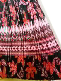 Batik uit Java. Authentieke rok plissé. Maat 34.