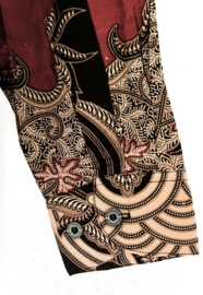 Zware kwaliteit authentieke Balinese batik blouse/overhemd van Arfa Batik. Maat 54 t/m 62.