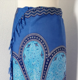 Sarong Mandala blauwtinten.