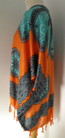 Sarongvest Mandala Circle of Life'. 100% rayon, met sarong knoop.